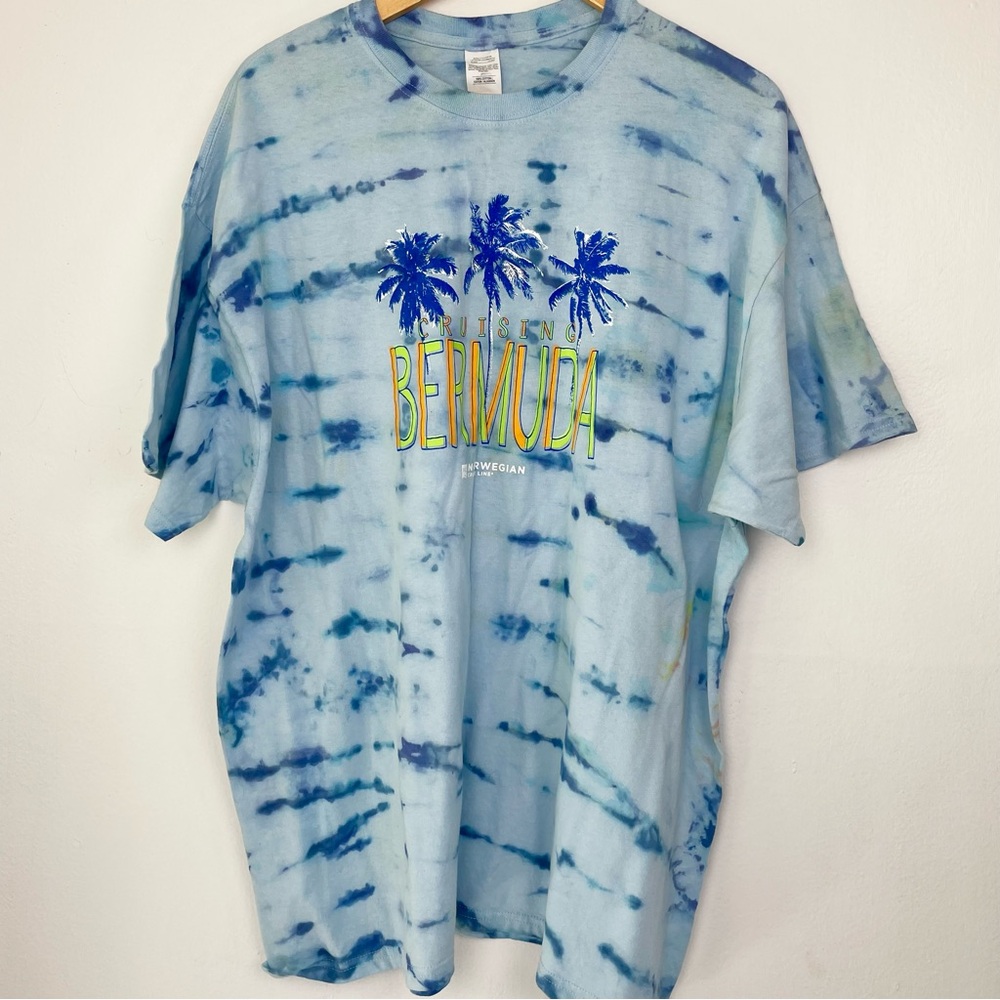 NWOT Men’s Gildan Norwegian Cruise Lines Bermuda Tie-Dye Tee